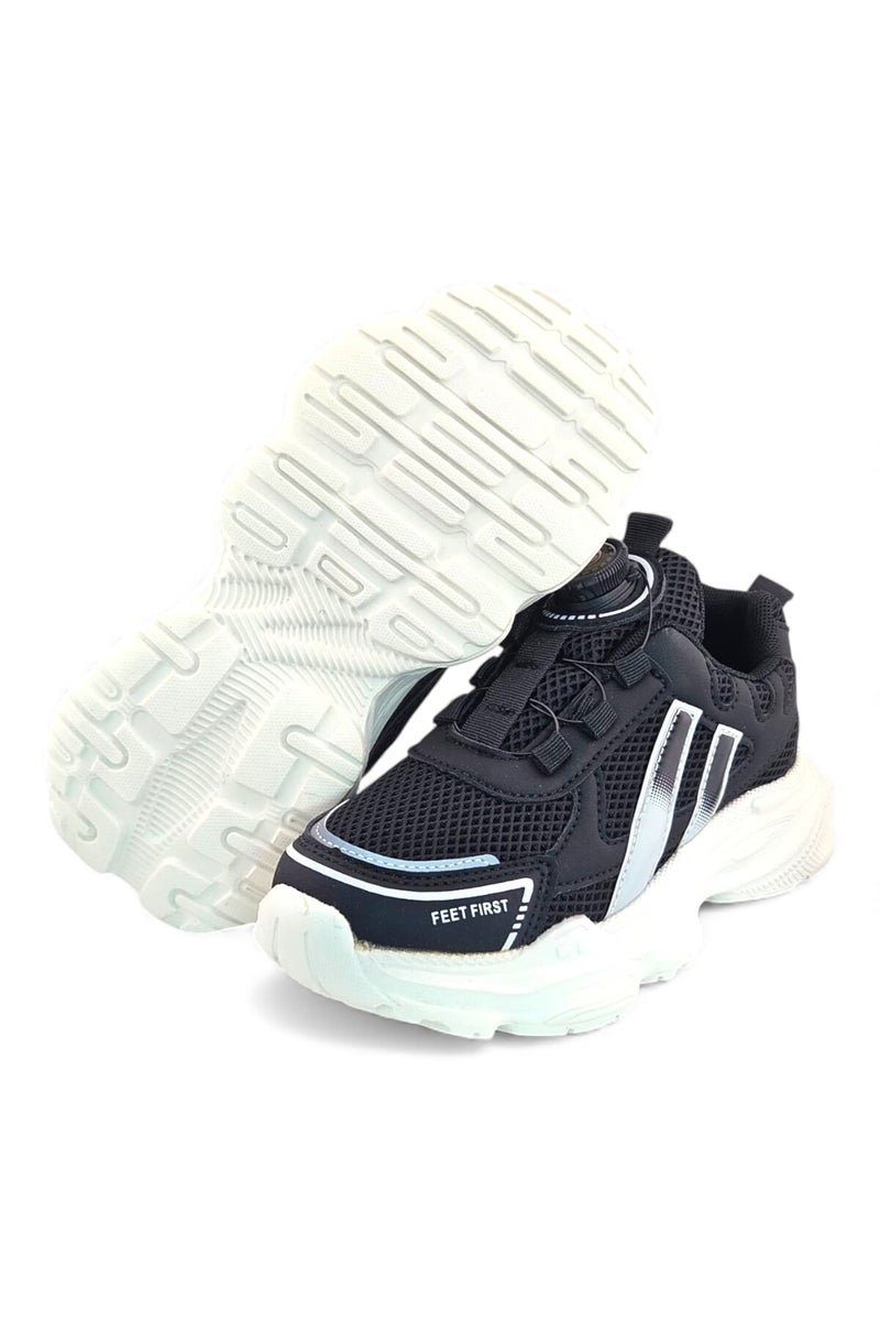 Feet First Bolt Flow Kids Lightweight Sports Sneakers 86-894-70 Black - Image 4