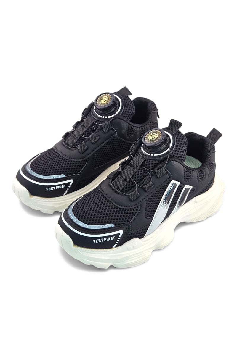 Feet First Bolt Flow Kids Lightweight Sports Sneakers 86-894-70 Black - Image 3