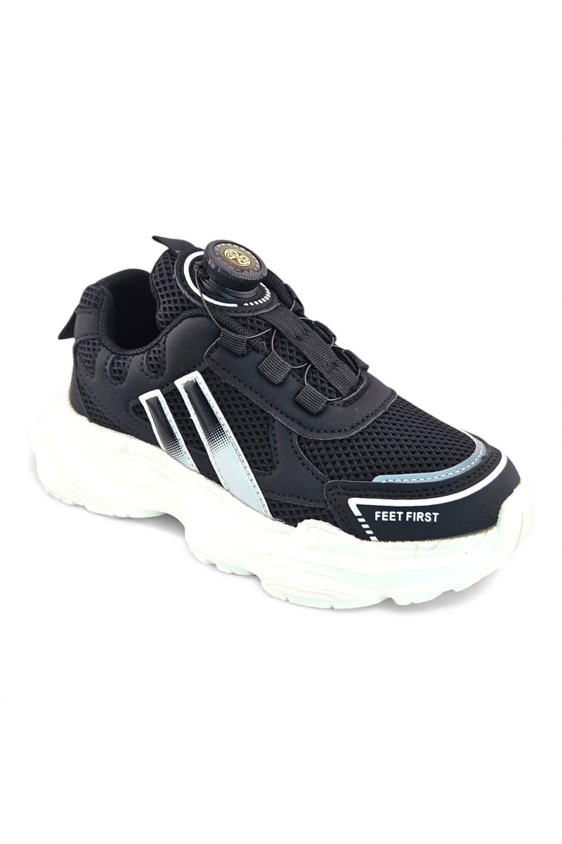 Feet First Bolt Flow Kids Lightweight Sports Sneakers 86-894-70 Black - Image 2