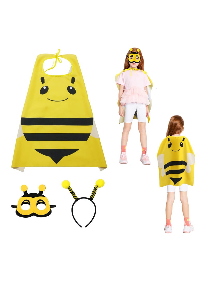 Zikra Kids Bee Ladybug Costume for Girls Boys Lady Bug Toys Dress Up Cape Mask and Antenna Headband as Party Favors Gifts - Image 1