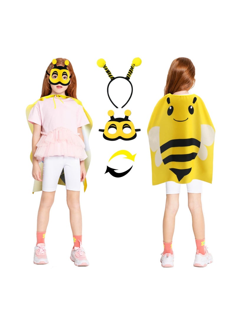 Zikra Kids Bee Ladybug Costume for Girls Boys Lady Bug Toys Dress Up Cape Mask and Antenna Headband as Party Favors Gifts - Image 5