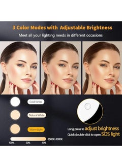General 60 LED Selfie Light Rechargeable Phone Ring Light with Adjustable 3 Light Modes, Portable Clip-on Selfie Light for iPhone, Mobile Phone, Laptop, Camera, Selfie, Zoom Call, Video Conference  - Image 3