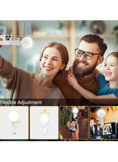 General 60 LED Selfie Light Rechargeable Phone Ring Light with Adjustable 3 Light Modes, Portable Clip-on Selfie Light for iPhone, Mobile Phone, Laptop, Camera, Selfie, Zoom Call, Video Conference  - Image 4