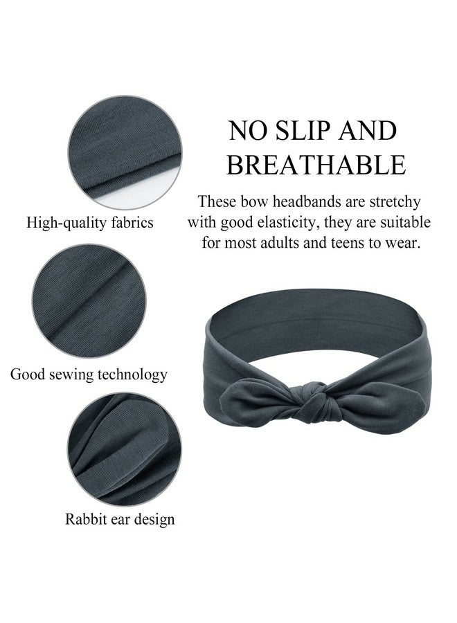 Huachi 12 Pack Bow Headbands For Women Elastic Hair Band Headwraps Knotted Headband Rabbit Ears Turban Fashion Sport Cute Hair Accessories - Image 3