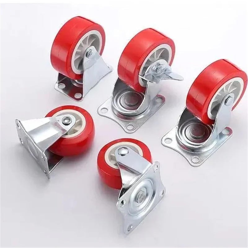 Universal And Fixed Casters 6pcs Directional Wheels For Furniture Moving And Carts - Image 4