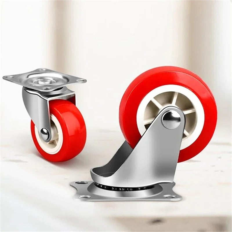 Universal And Fixed Casters 6pcs Directional Wheels For Furniture Moving And Carts - Image 3