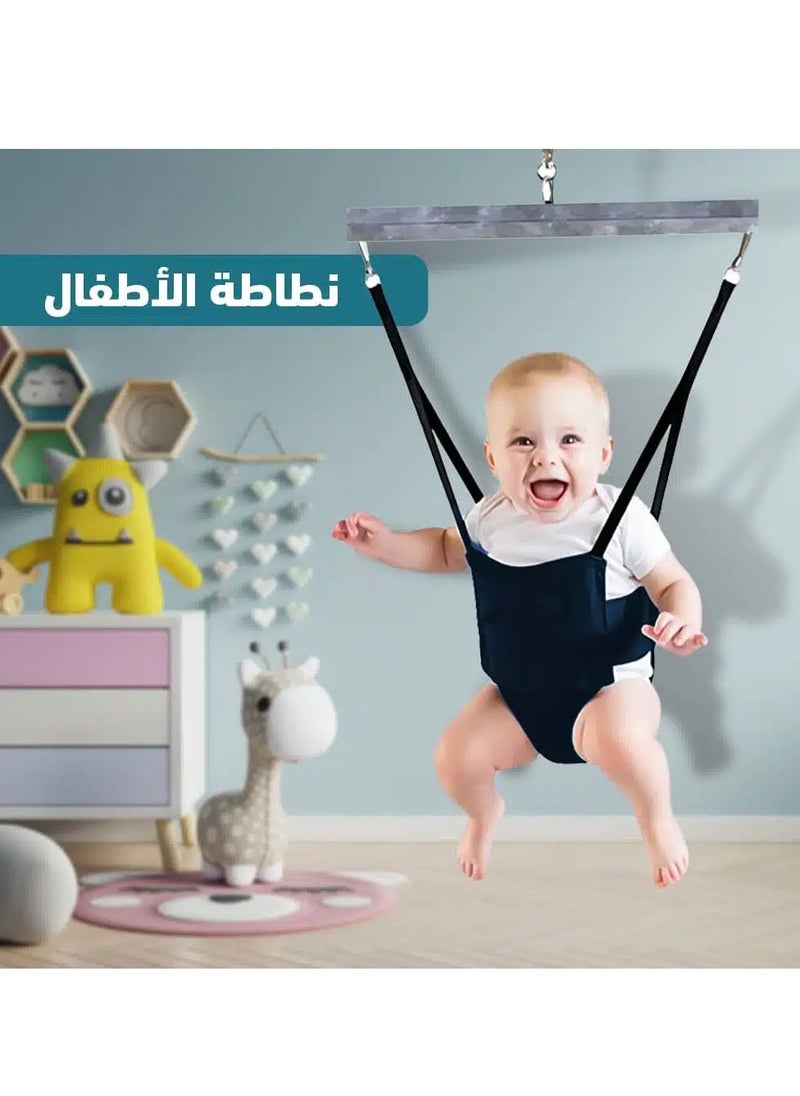 ماركة غير محددة مشاية أطفال ممتعة معلقة هزازه- نظام تثبيت - متعددة الألوان متوفرة بتصاميم مختلفة مناسبة للأولاد والبنات (شكل الأولاد)سهل التركيب  - Image 5