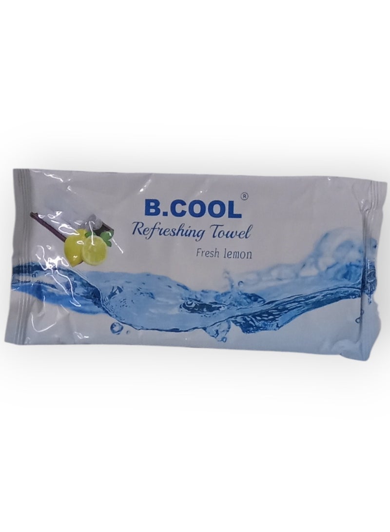 B.Cool Refreshing Towels, 25 Pack, with Lemon Scent - Image 1
