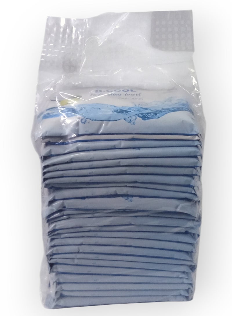 B.Cool Refreshing Towels, 25 Pack, with Lemon Scent - Image 2