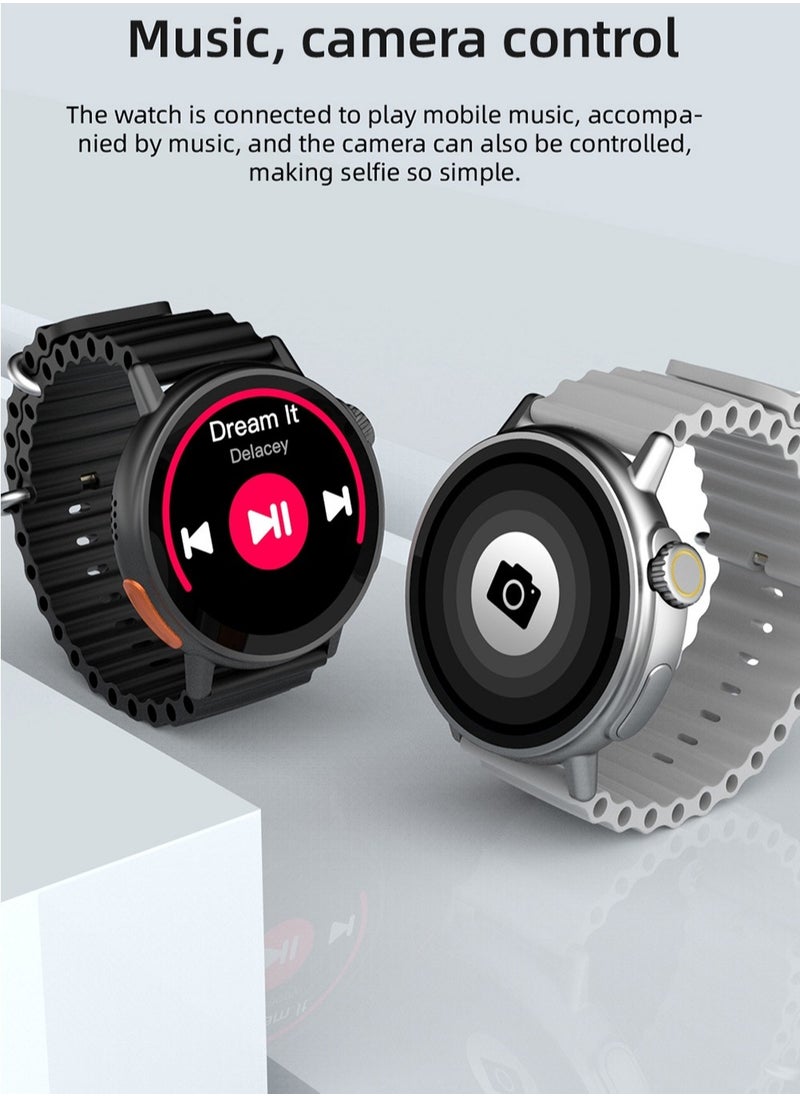 LT06 Ultra Smart Watch with 1.43" IPS Screen Music Control Bluetooth Calling Sleep Monitor Wireless Charging for Women and Men