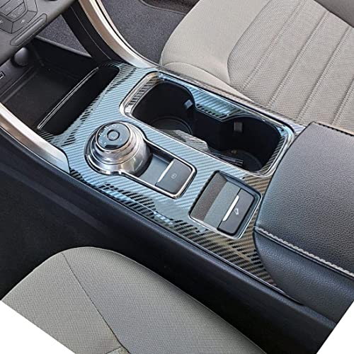ruihe Carbon Fiber Pattern Car Gear Shift Knob Console Panel Trims Cup Holder Frame Cover Compatible with Fit for Ford Fusion 2017 2018 2019 2020 - Image 5
