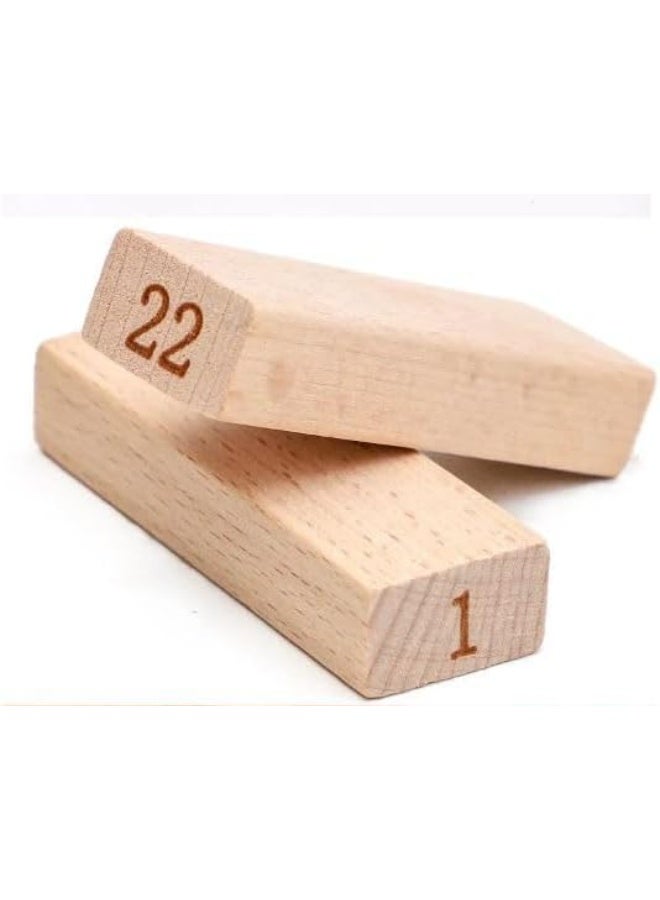 شاربدو لعبة مكعبات خشبية، لعبة التكديس والتوازن للأطفال والكبار | تُحسّن التنسيق بين اليد والعين | لعبة برج التدحرج - ٤٨ قطعة - Image 2