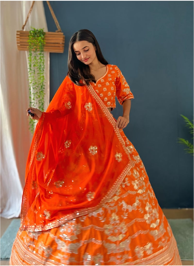 Super Asian Royal Jalpari Silk Embroidered Lehenga Set with Sequin & Zari Work – Heavy Can-Can Flair  - Image 2