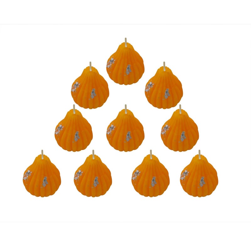 CraftVatika Candles for Diwali Decoration Set of 10, Soy Wax Candles Festive Decor Item with Modak Unique Candle Shape Pooja Decoration Items for Home,Festive Diya Gift Friends Family(Pack of 10) - Image 5