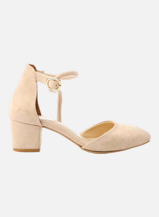 XO Style Fashionable Women Beige heels - Image 2