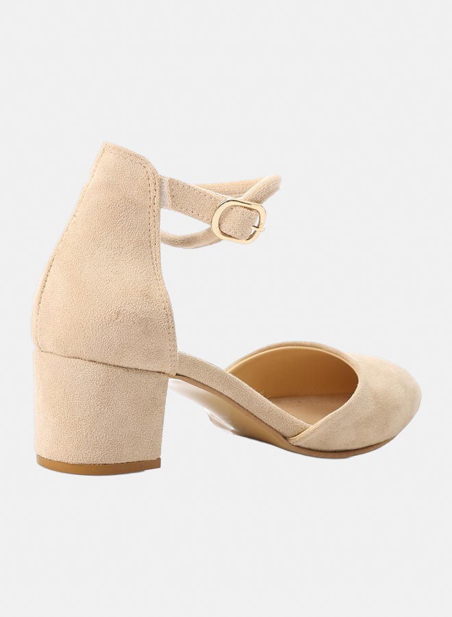 XO Style Fashionable Women Beige heels - Image 3