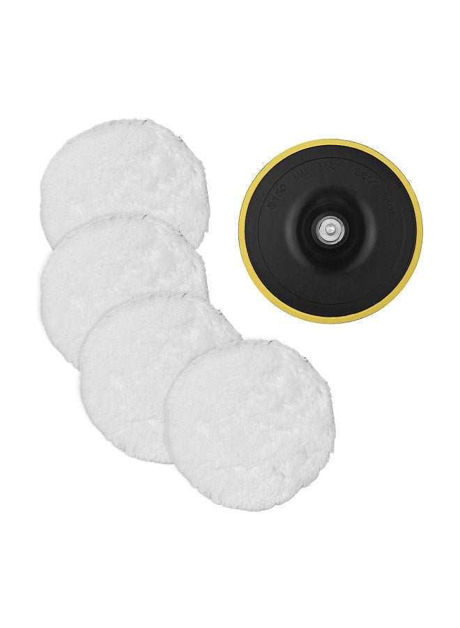 Yuclam Wool Polishing Buffing Pad 6 Pcs 6 Inch Polishing Buffing Wheel for Drill Buffer Attachment with M14 Drill Adapter  - Image 2