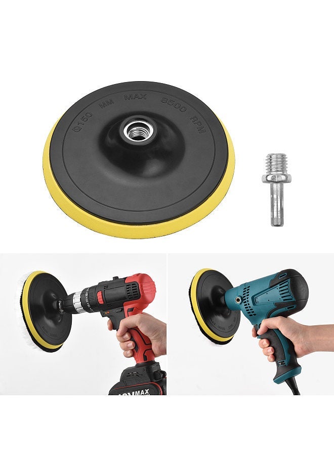 Yuclam Wool Polishing Buffing Pad 6 Pcs 6 Inch Polishing Buffing Wheel for Drill Buffer Attachment with M14 Drill Adapter  - Image 5