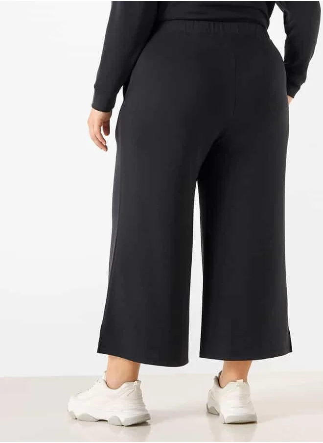 Ulla Popken Plus Size Ulla Popken Relaxed Fit Pants with Pockets
