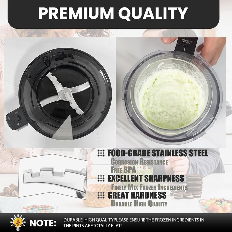 Psasrm Outer Bowl Lid and 301 Paddle for NC301 Ice Cream Maker,Reusable Ninja Creami Replacement Accessories Compatible with Ninja NC299AMZ/NC301/NC300 Series - Image 5