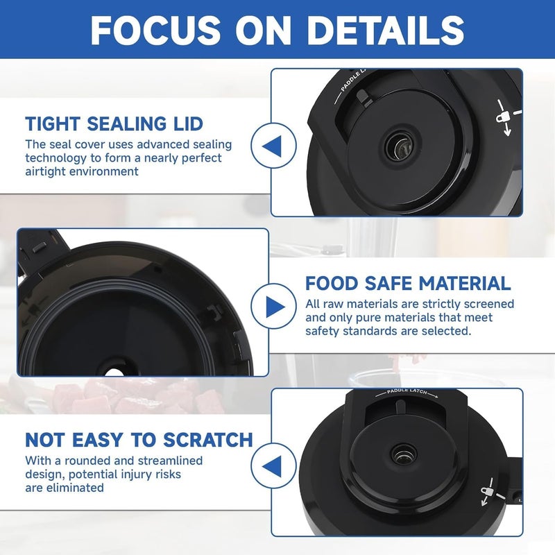 Psasrm Outer Bowl Lid and 301 Paddle for NC301 Ice Cream Maker,Reusable Ninja Creami Replacement Accessories Compatible with Ninja NC299AMZ/NC301/NC300 Series - Image 4