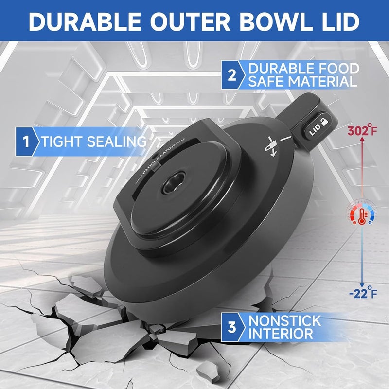 Psasrm Outer Bowl Lid and 301 Paddle for NC301 Ice Cream Maker,Reusable Ninja Creami Replacement Accessories Compatible with Ninja NC299AMZ/NC301/NC300 Series - Image 3