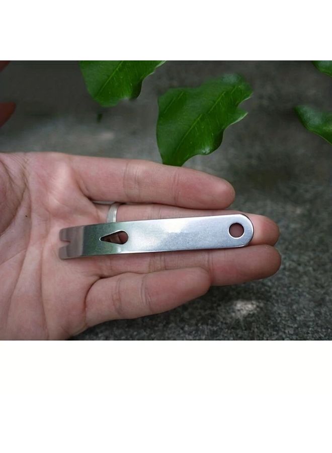 قطعتان من أدوات البقاء على قيد الحياة EDC الصغيرة 3 في 1 عتلة جيب للتخييم والمشي لمسافات طويلة أداة فتح متعددة الاستخدامات - Image 5