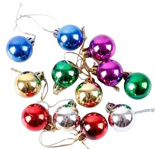 Evisha 3 Feet Long Artificial Christmas Tree and 12 Balls 12 Drum 6 Santa 12 Toffee One Bell 43 Pcs Hanging XMass Christmas Decoration XMass Tree Decoration - Image 2