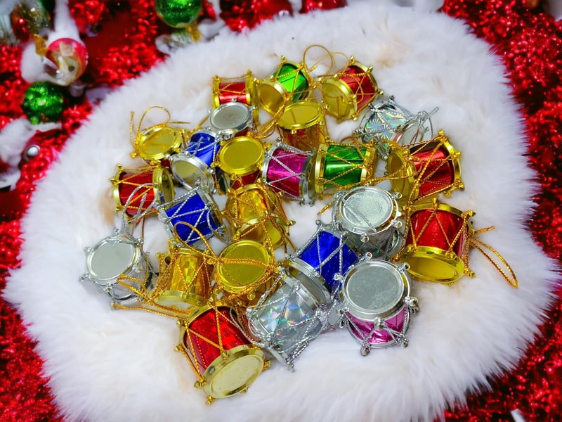 Evisha 3 Feet Long Artificial Christmas Tree and 12 Balls 12 Drum 6 Santa 12 Toffee One Bell 43 Pcs Hanging XMass Christmas Decoration XMass Tree Decoration - Image 5