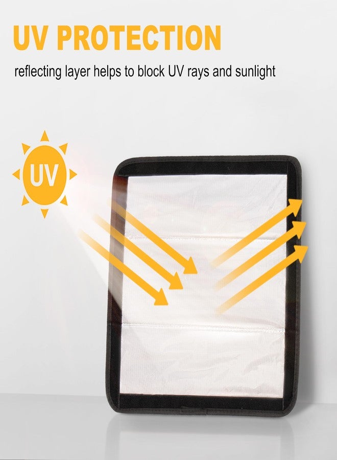 RedCall Rv Skylight Cover Insulator,Rv Vent Covers for Roof,Black Sun Blackout Fabric (16 x 16 inch),Camper Accessories for Inside - Image 2