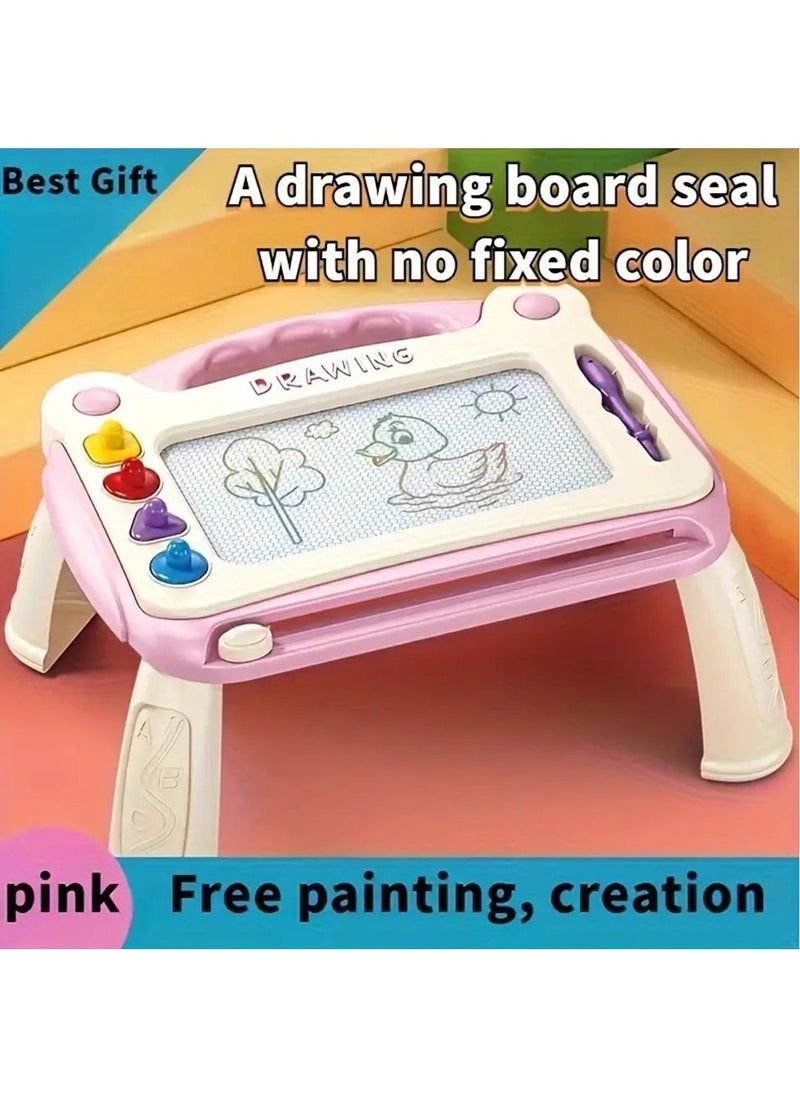 Hihonor Magnetic Drawing Board for Toddlers 1-3，Toys for 2 Year Old Boy，Writing Tablet Doodle Board for Toddlers 1-3，Kids Travel Learning Toys，First Birthday for Girls(Pink)  - Image 1
