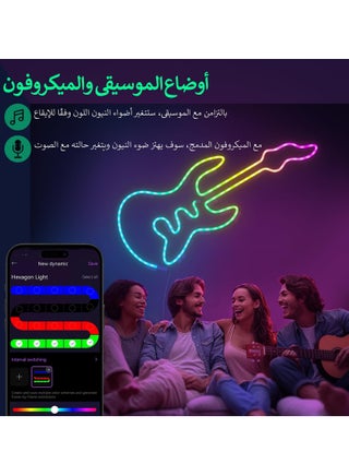 3M LED Strip Lights, Waterproof Flexible RGB Strip Lights with Remote and App Control, LED Tape Lights and Neon Rope Lights for TV Backlight, Gaming Lights, Bedroom Decor, Party Atmosphere - view 2