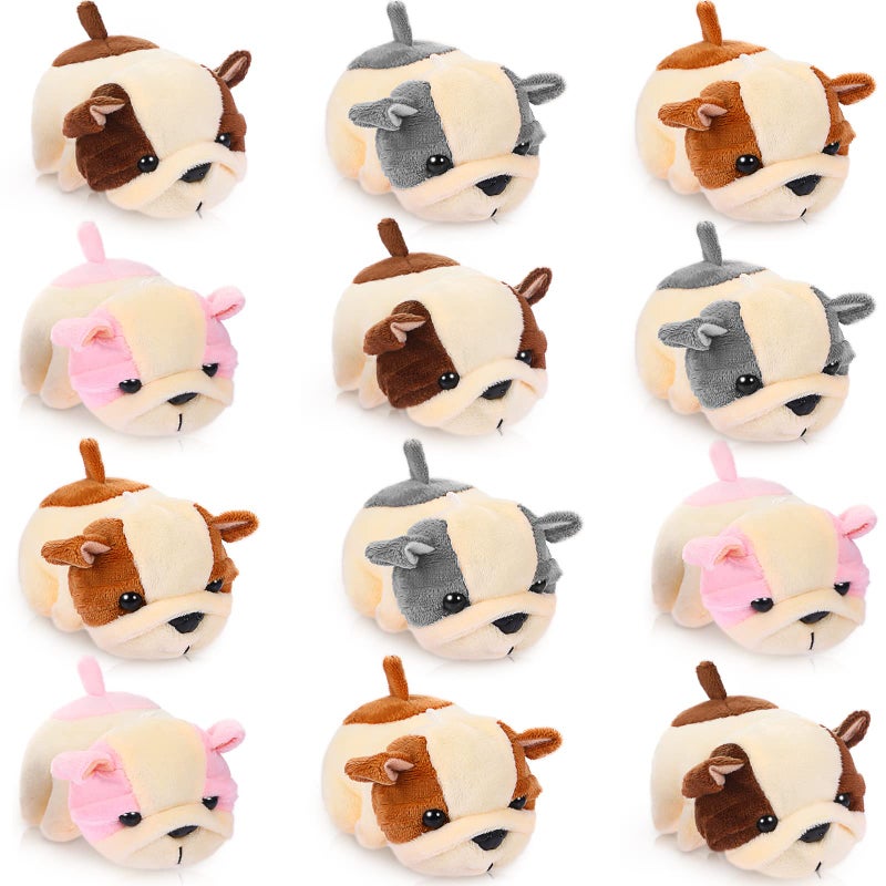 Chalyna 12 Pack Cute Plush Animal Figures 4 Inch Mini Plush Ornament Stuffed Keychain Tote Bag Pendant for Birthday Party Likes DIY Home DecorDog Style - Image 3