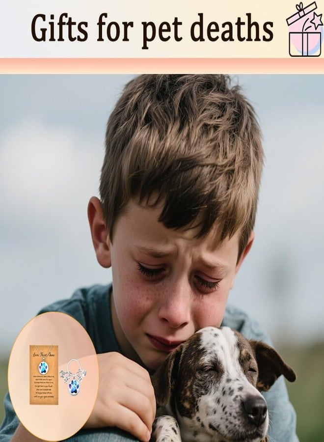 YangQian Pet Memory Gifts for Dogs Sympathy Gift for Pet Owner Dog Bereavement Gifts Necklace Keychain Grieving Dog Loss Gift Grief Pass Away Funeral Condolence Remembrance Presents for Dogs Necklace keychain - Image 3