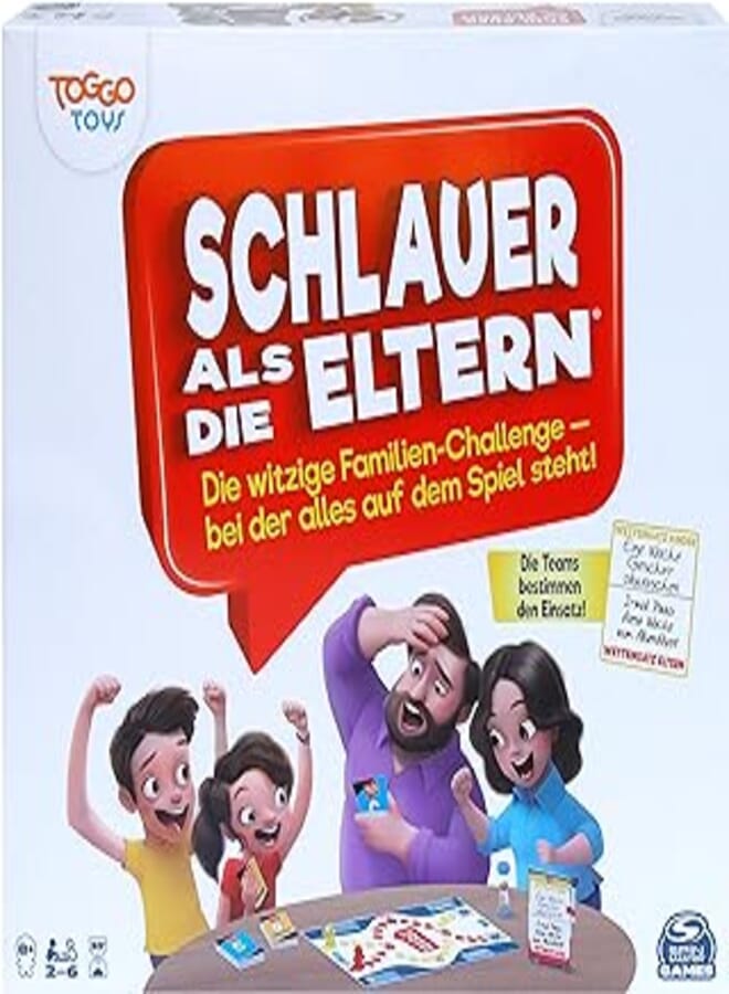 Spin Master Games - Smarter than parents, fun quiz and action game where children play against parents - for 2-6 players from 8 years