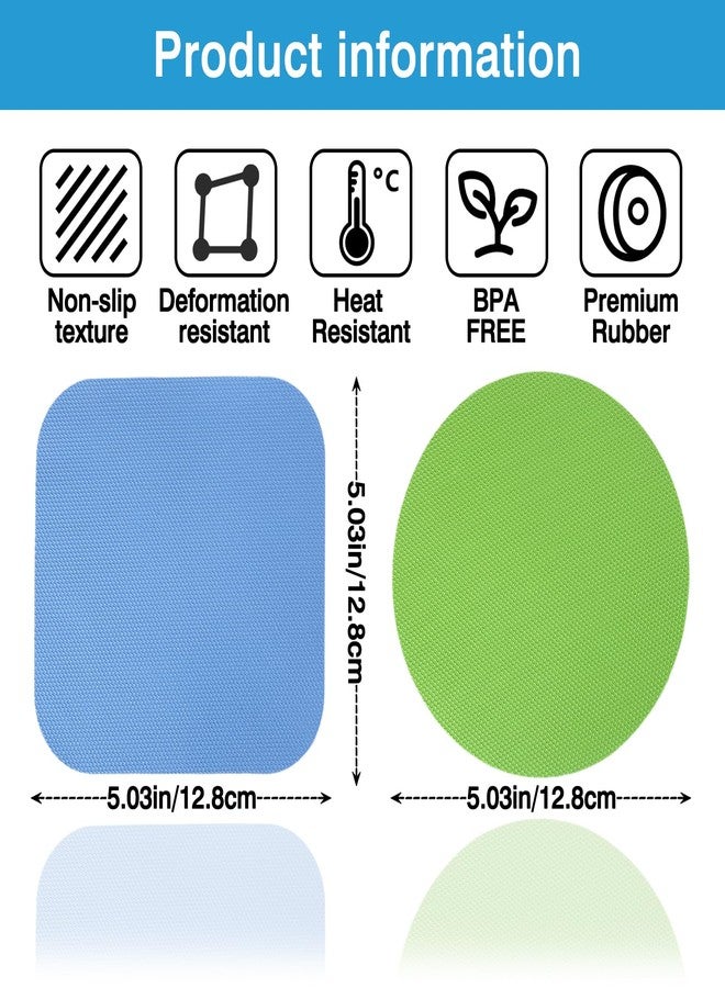 مجموعة من 4 قطع من فتاحات البرطمانات المطاطية متعددة الوظائف - مقابض سيليكون لأغطية الزجاجات لكبار السن ومرضى التهاب المفاصل وضعف اليدين - تتضمن قواعد أكواب للمطبخ - Image 4