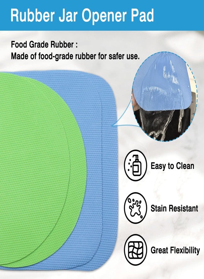 مجموعة من 4 قطع من فتاحات البرطمانات المطاطية متعددة الوظائف - مقابض سيليكون لأغطية الزجاجات لكبار السن ومرضى التهاب المفاصل وضعف اليدين - تتضمن قواعد أكواب للمطبخ - Image 2