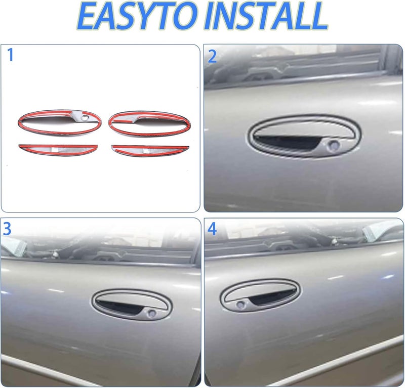 Moittellc Exterior Door Handle Cover for Chevrolet Corvette C5 1997-2004 - Carbon Fiber Pattern - Image 2