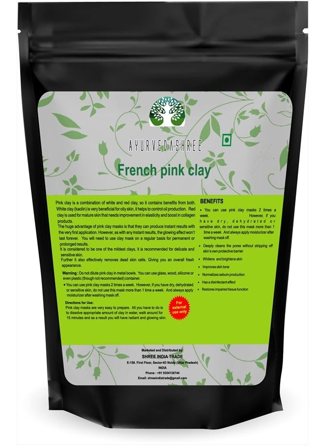 French Pink Clay Powder, 200 Gm, Montmorillonite Pink Clay, Mild Hydrating Clay, Suitable for Sensitive, Matured & Acne-Prone Skin, Face Mask - pzsku/Z06727EF96C3153B83C06Z/45/_/1741166597/52414639-216c-4ad3-8d76-d37825270bee