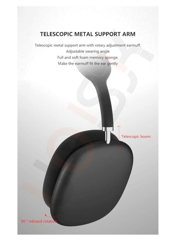 P9 Wireless Headphone P9 With Hidden Mic Black&White - Image 4