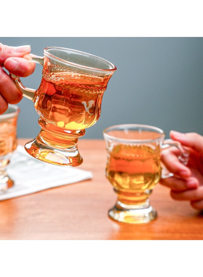 GuRiver 6-Pack Glass Coffee Mug, Clear Espresso Cups with Handles, Glass Coffee Cups for Latte, Cappuccino, Mocha, Hot Chocolate, Tea, Juice, Hot or Iced Beverage 150ML - Image 3