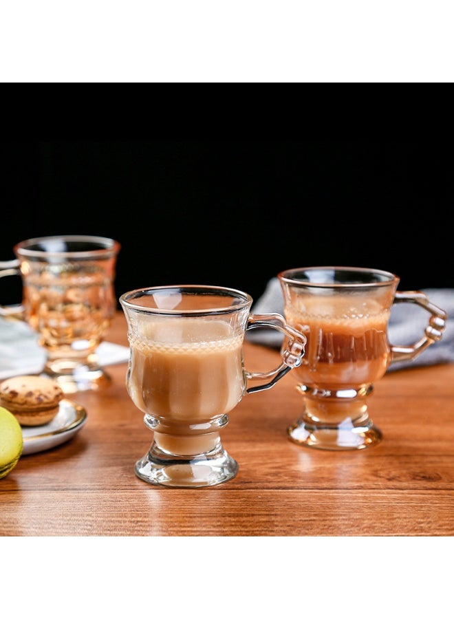 GuRiver 6-Pack Glass Coffee Mug, Clear Espresso Cups with Handles, Glass Coffee Cups for Latte, Cappuccino, Mocha, Hot Chocolate, Tea, Juice, Hot or Iced Beverage 150ML - Image 4