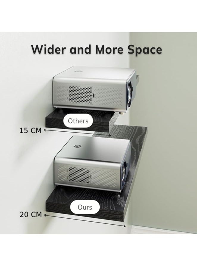 Wall Mounted Shelf for Bathroom, Bedroom, Living Room, Kitchen Small Hanging Bookshelf Storage Room Decor 10kg Capacity White -60cm*20cm Matte - Includes Its Mounting Screws - Image 3