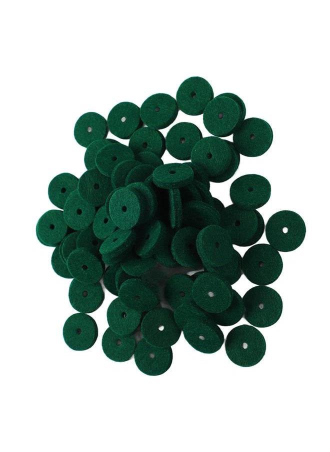 Thoraya 90Pcs Green Piano Felt Pad Noise Reduction Round Piano Felt Keyboard Felt Balance Washer  - Image 3