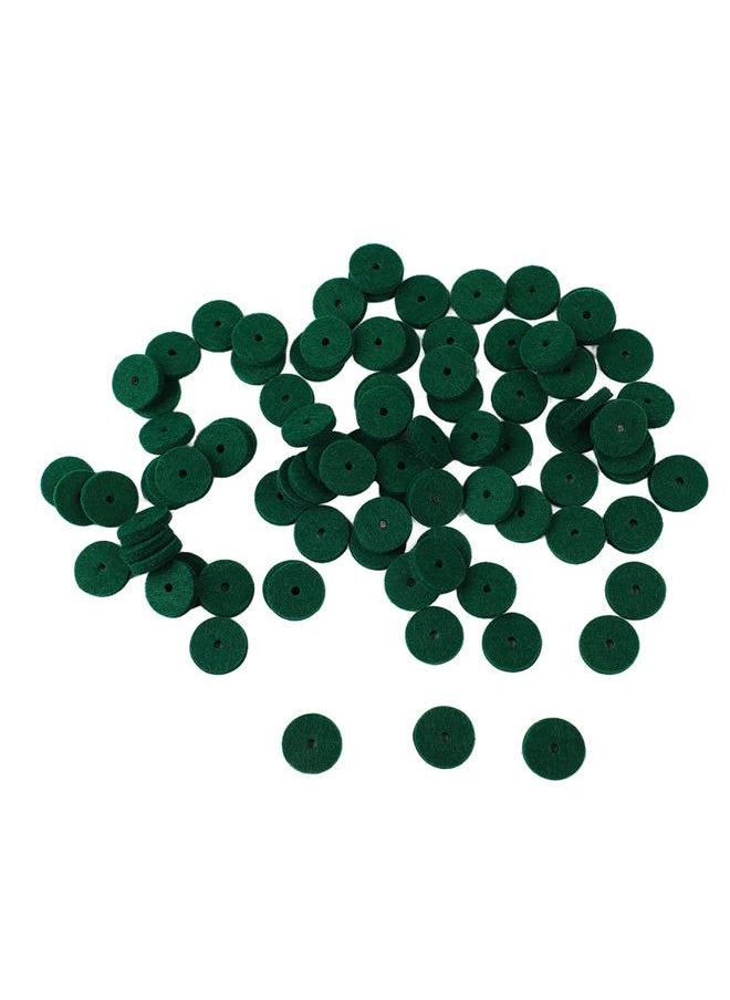 Thoraya 90Pcs Green Piano Felt Pad Noise Reduction Round Piano Felt Keyboard Felt Balance Washer  - Image 2