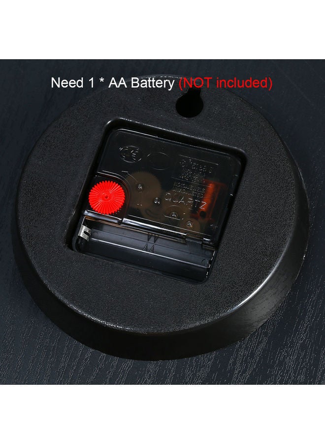 NIBEMINENT Battery Operated Decorative Round Wall Clock Black - Image 4