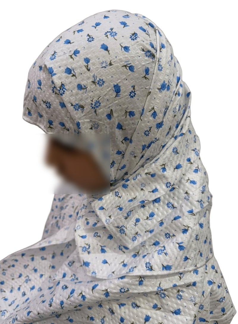 Girl's prayer sheet with zip closure veil with flower design