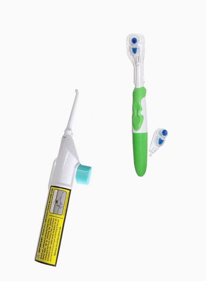 إيه جي دي طقم فرشاة أسنان كهربائية مع منظف للأسنان