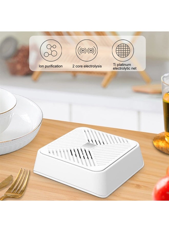 Dpofirs - Mini USB Ultrasonic Dishwasher, Portable USB Dish Washing Machine Cleaner Wshing Tools for Dishware Fruit Vegetable, Compact Turbo Washer for Home Kitchen Apartment (White) - Image 1