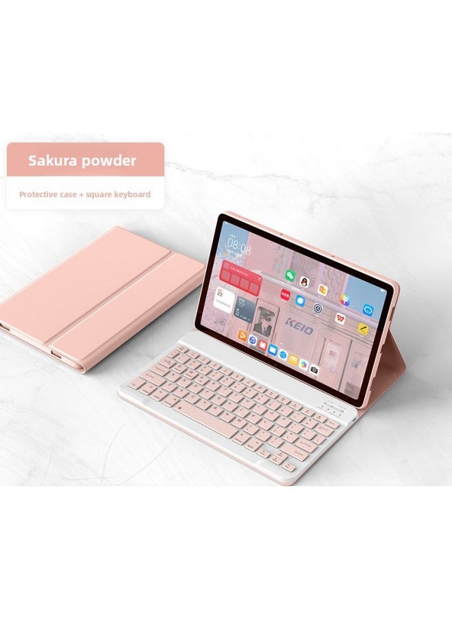 Generic For Lenovo Saver Y700 Tablet Three-generation Protective Cover Small Pad12.7 With Bluetooth Keyboard And Mouse-Color:Sakura Pink + Pink Keyboard-Product Type:Lenovo Savior Y700 Third Generation 2025 ( 8.8inch )  - Image 1